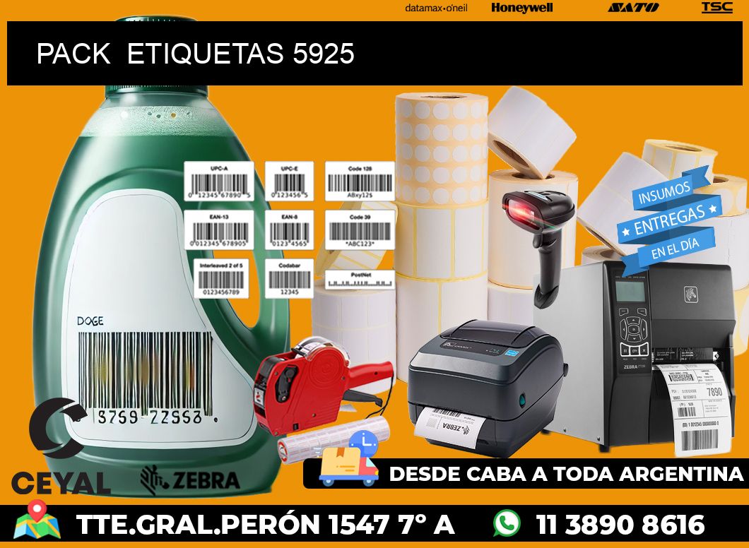 PACK ETIQUETAS 5925