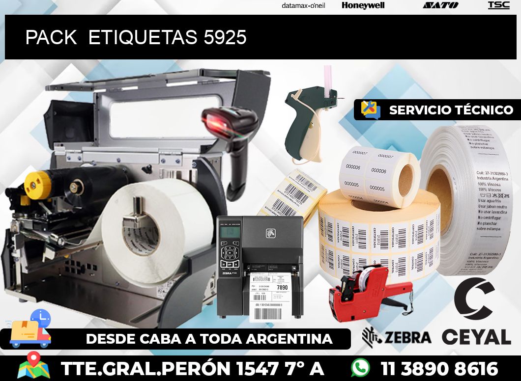 PACK ETIQUETAS 5925
