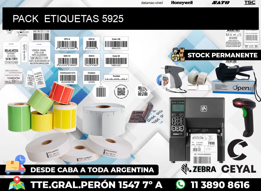 PACK ETIQUETAS 5925