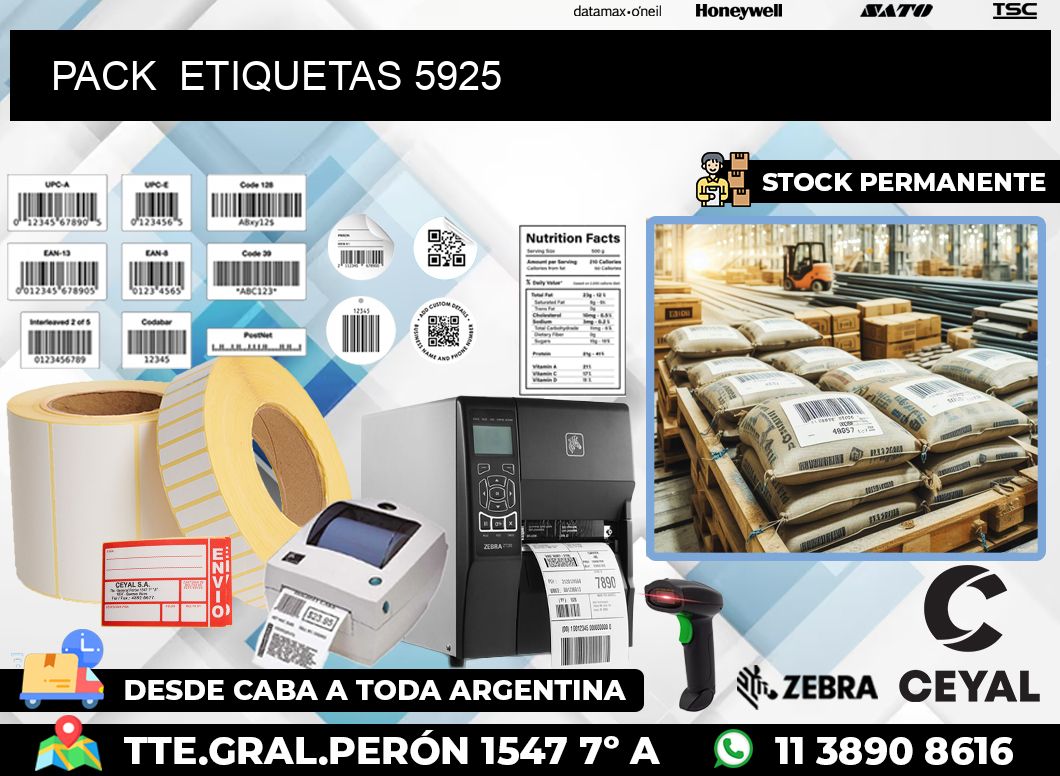 PACK ETIQUETAS 5925