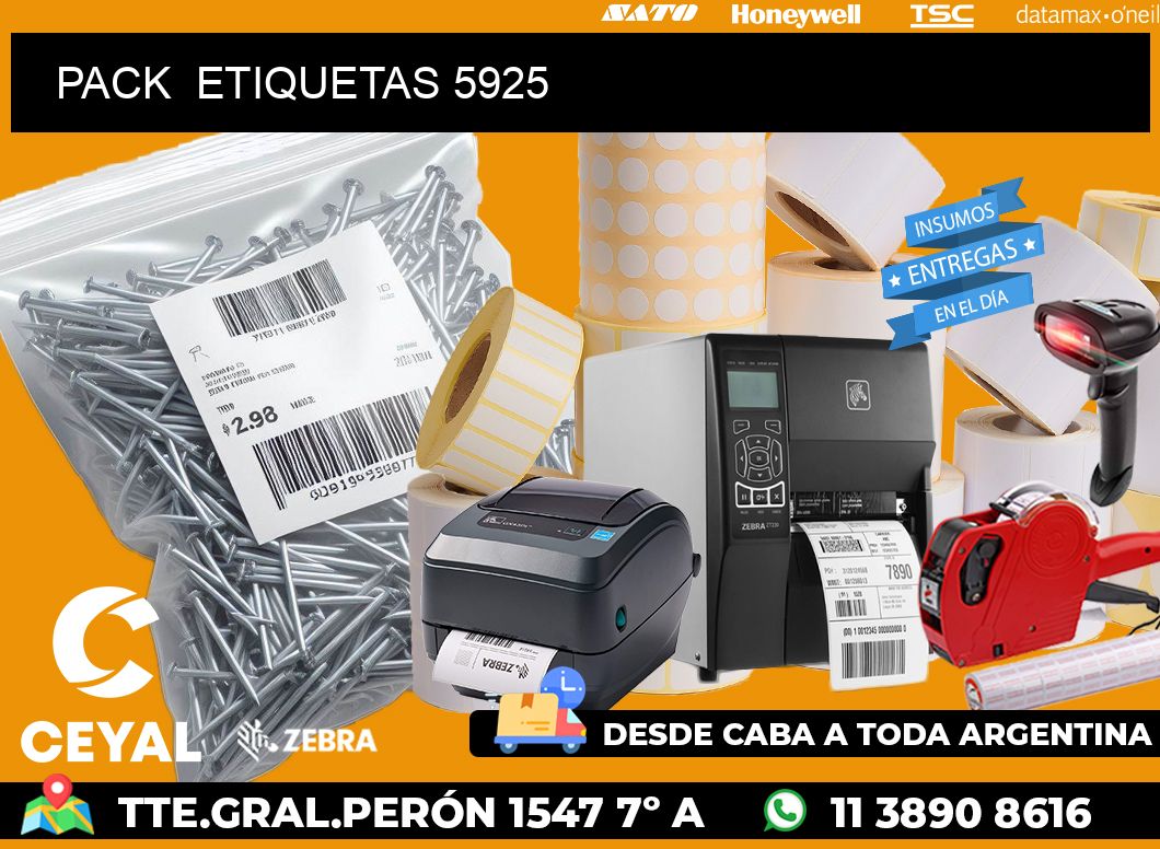 PACK ETIQUETAS 5925