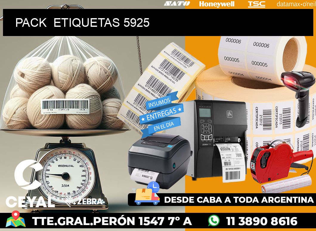 PACK ETIQUETAS 5925