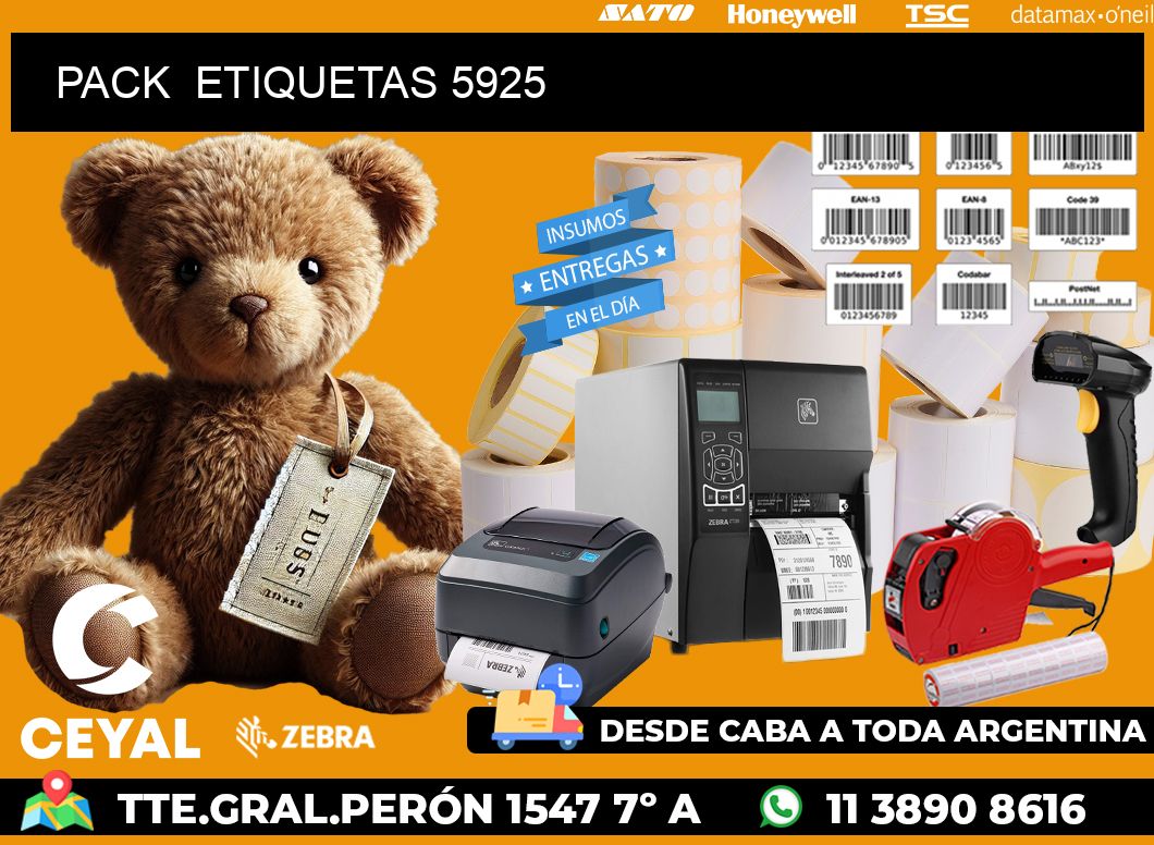 PACK ETIQUETAS 5925