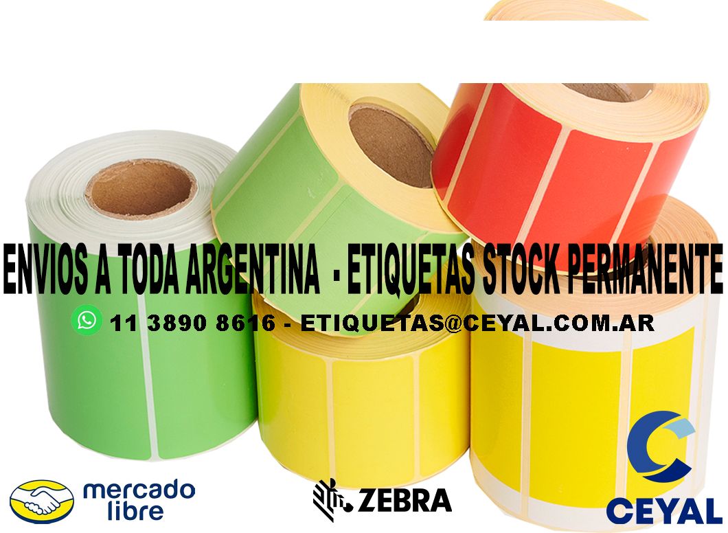 ROLLITOS ETIQUETAS IMPRESAS 60 x 90