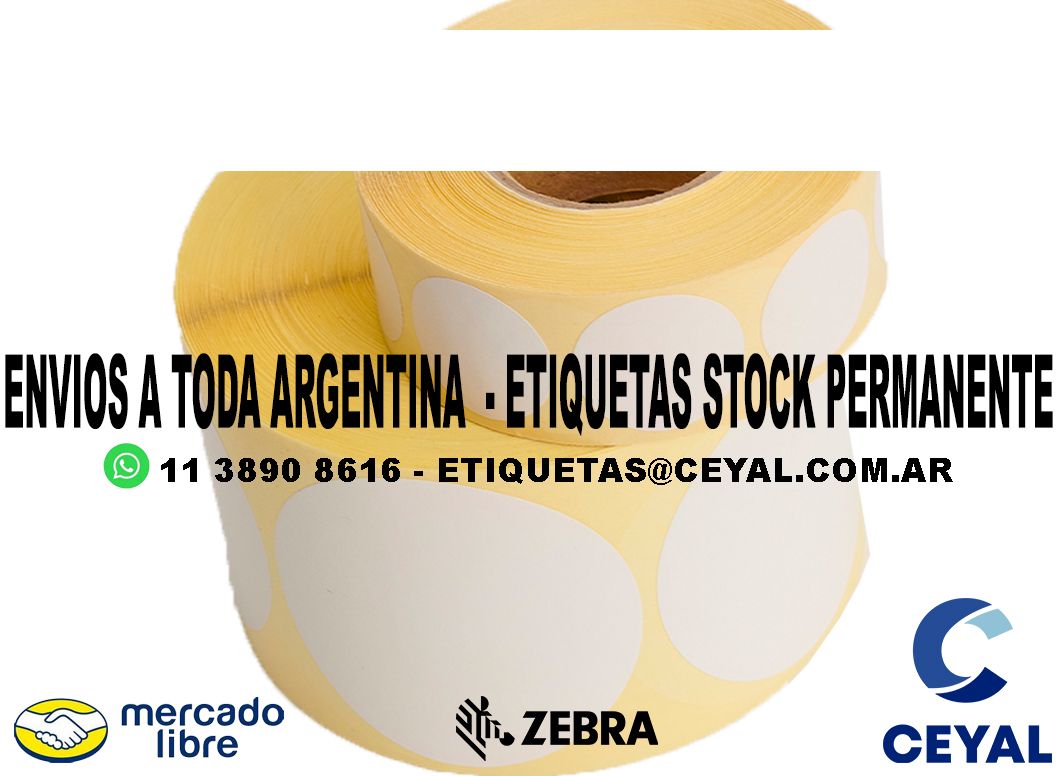 50 PACK DE ETIQUETAS TERMICAS 39 x 40 X 2000 UNIDADES