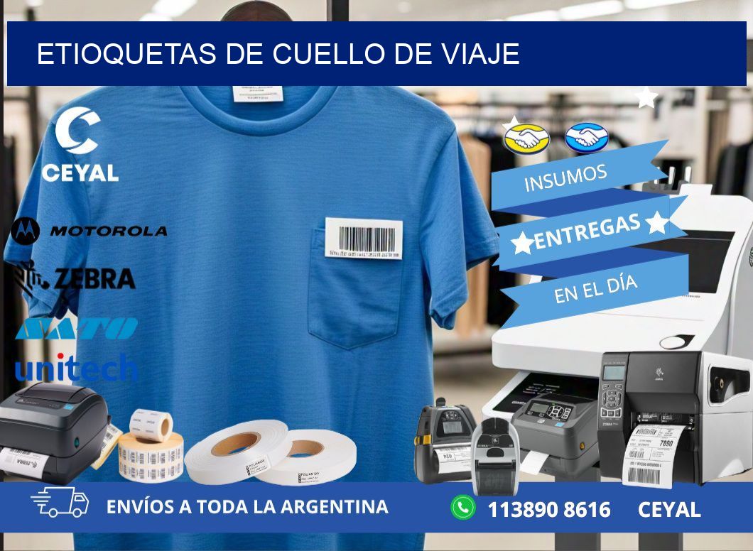 ETIOQUETAS DE CUELLO DE VIAJE
