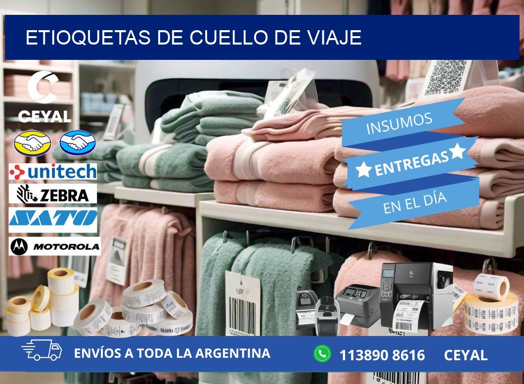 ETIOQUETAS DE CUELLO DE VIAJE
