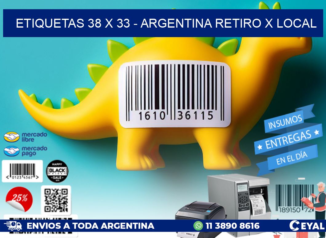 ETIQUETAS 38 x 33 - ARGENTINA RETIRO X LOCAL