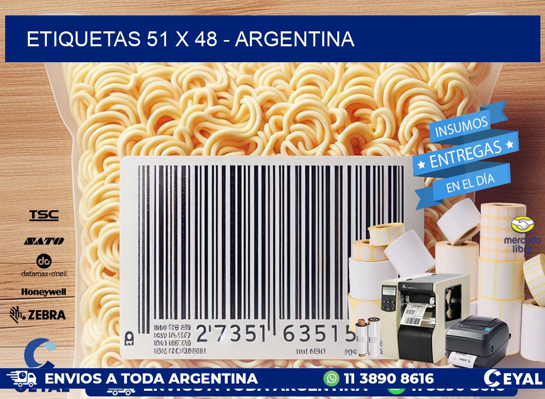 ETIQUETAS 51 x 48 - ARGENTINA