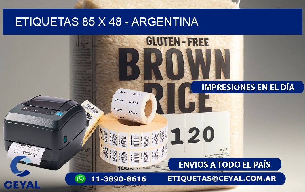 ETIQUETAS 85 x 48 - ARGENTINA