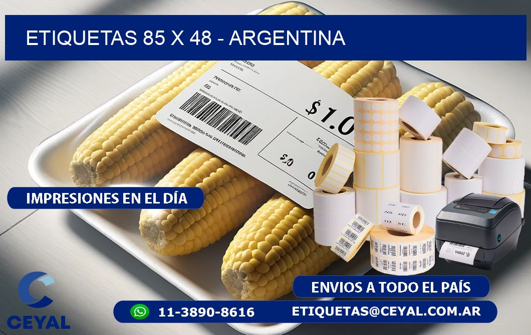 ETIQUETAS 85 x 48 - ARGENTINA