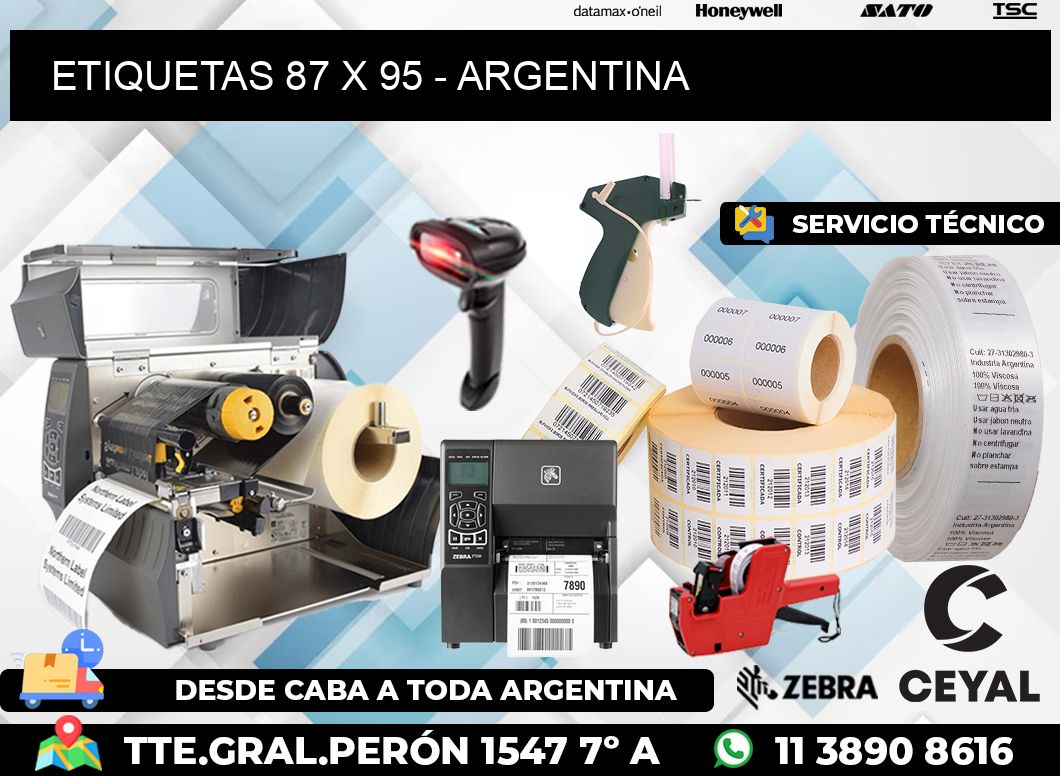 ETIQUETAS 87 x 95 - ARGENTINA