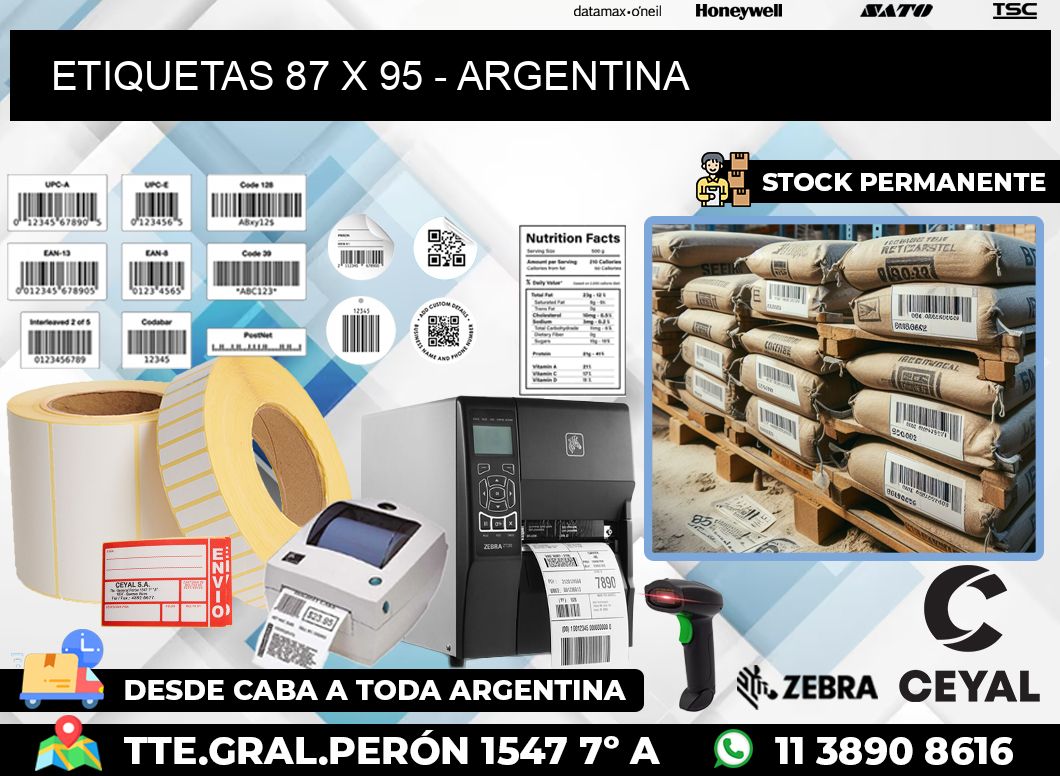 ETIQUETAS 87 x 95 - ARGENTINA