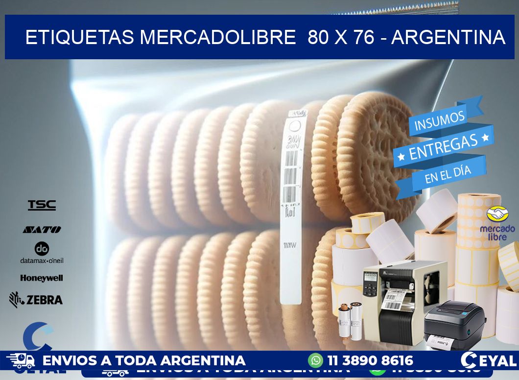 ETIQUETAS MERCADOLIBRE 80 x 76 - ARGENTINA