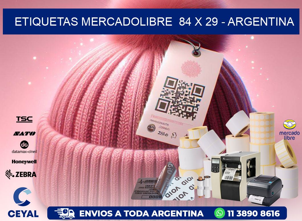 ETIQUETAS MERCADOLIBRE 84 x 29 - ARGENTINA