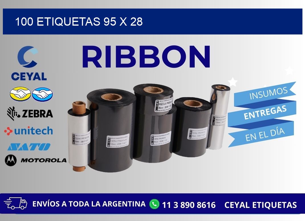 100 ETIQUETAS 95 x 28