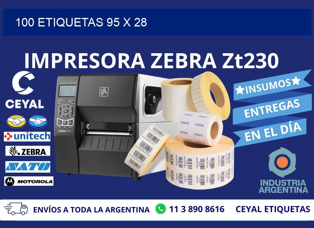 100 ETIQUETAS 95 x 28