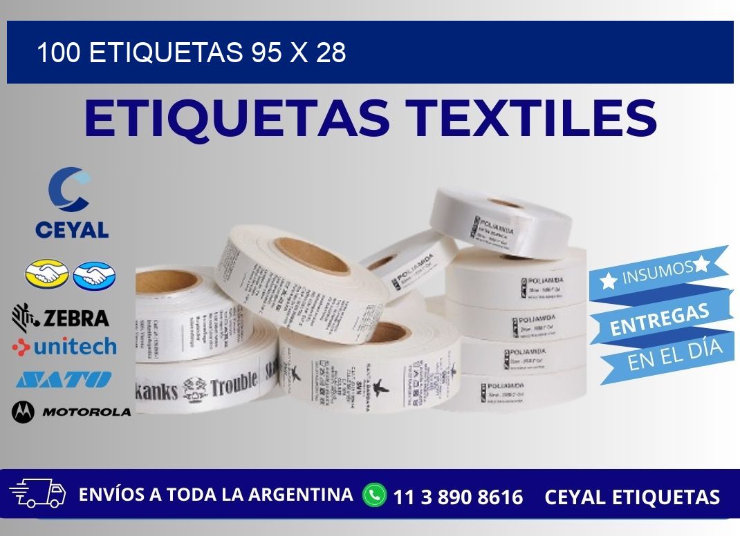 100 ETIQUETAS 95 x 28