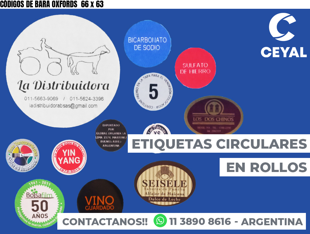 CÓDIGOS DE BARA OXFORDS 66 x 63