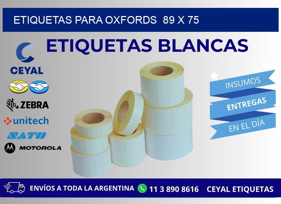 ETIQUETAS PARA OXFORDS 89 x 75