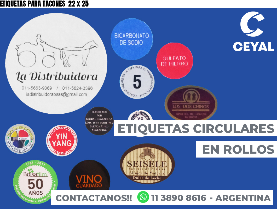 ETIQUETAS PARA TACONES  22 x 25