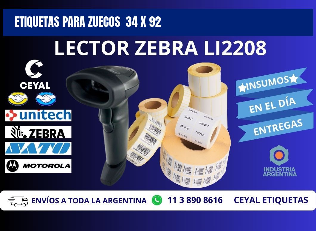 ETIQUETAS PARA ZUECOS 34 x 92