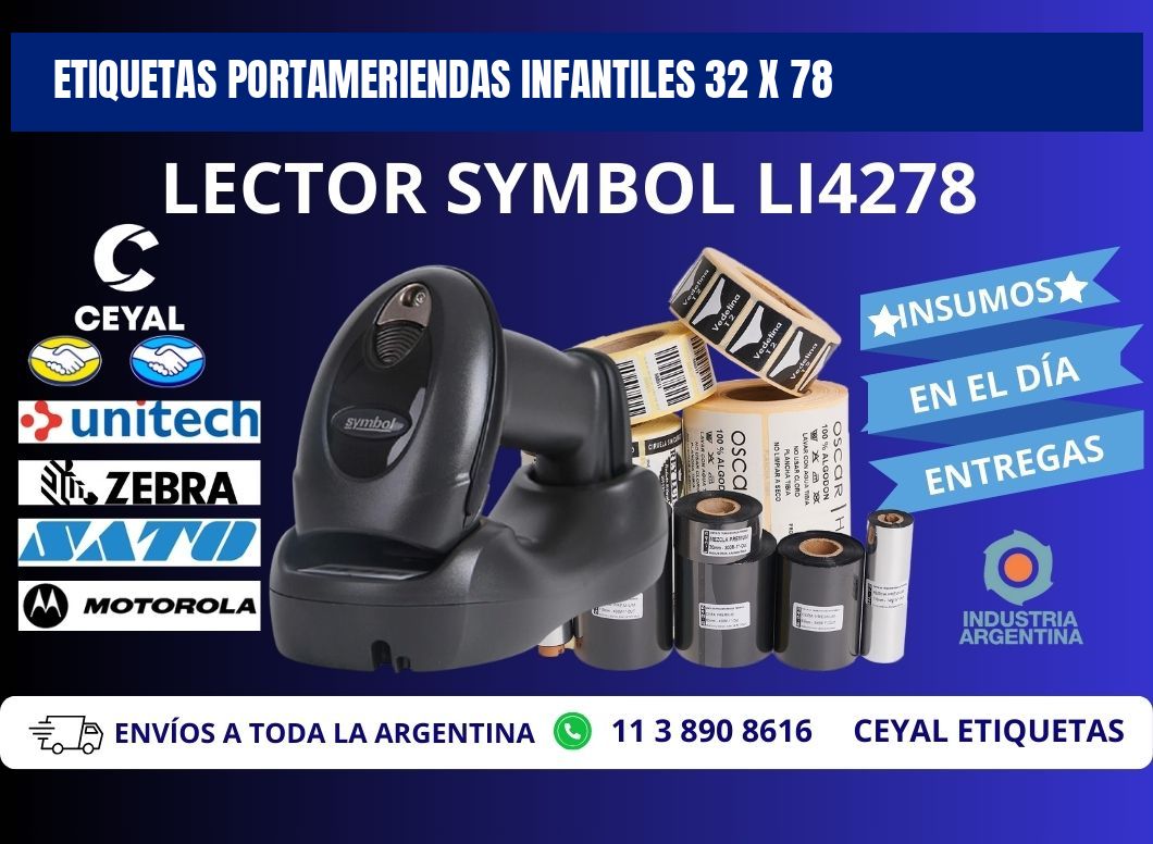 ETIQUETAS PORTAMERIENDAS INFANTILES 32 x 78