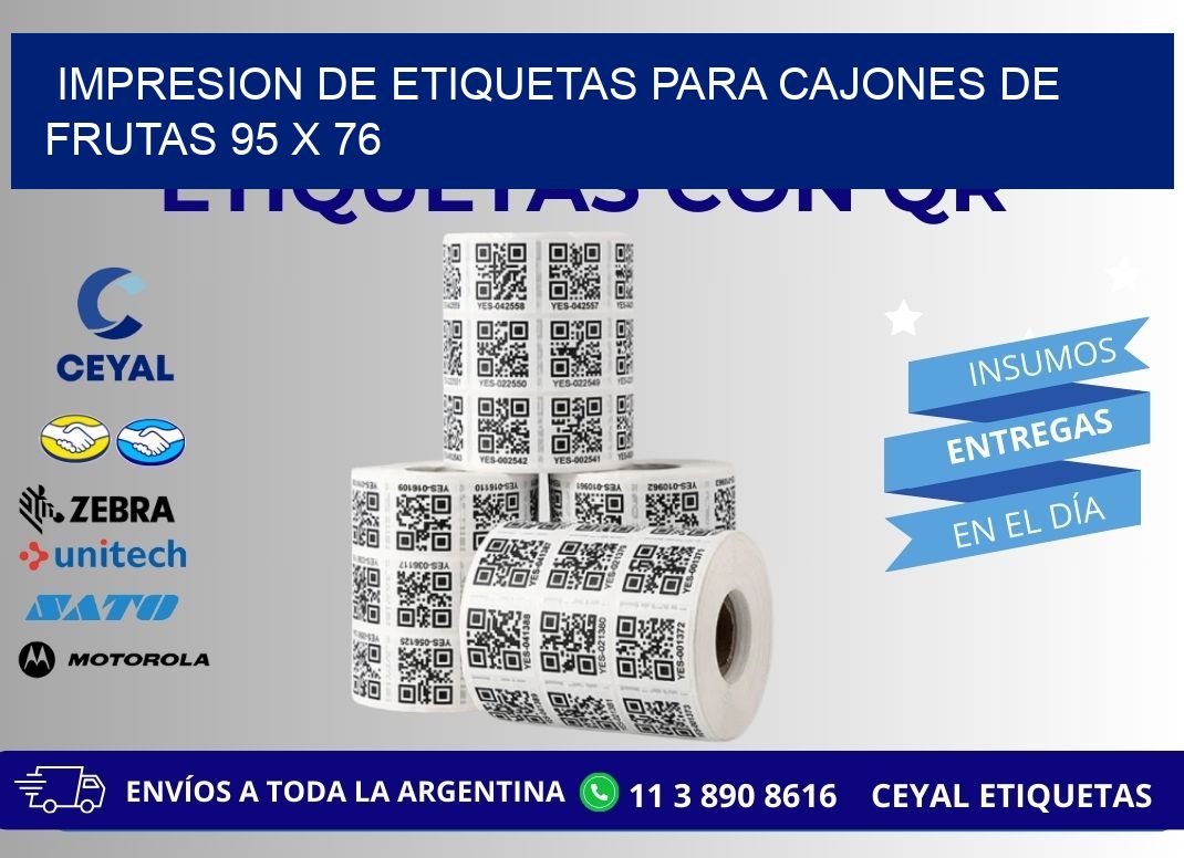 IMPRESION DE ETIQUETAS PARA CAJONES DE FRUTAS 95 x 76