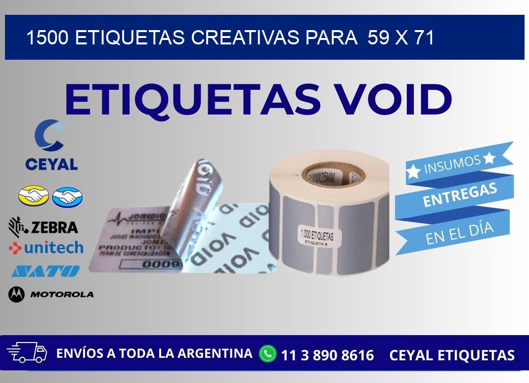 1500 ETIQUETAS CREATIVAS PARA 59 x 71