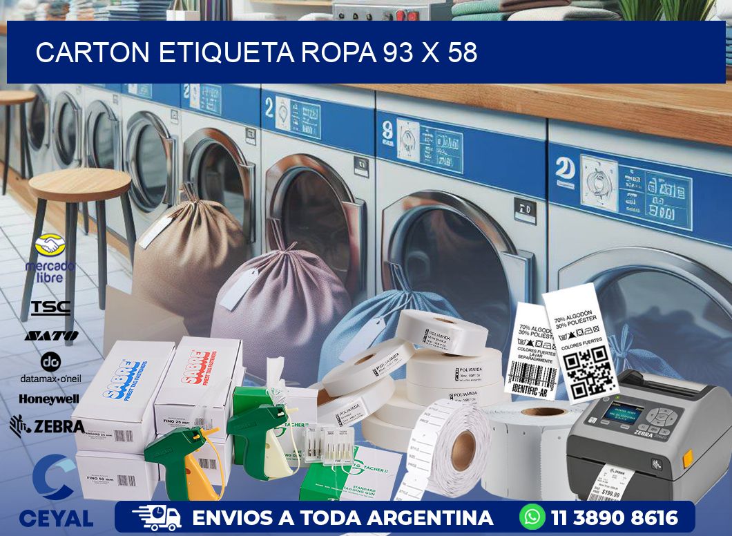 CARTON ETIQUETA ROPA 93 x 58