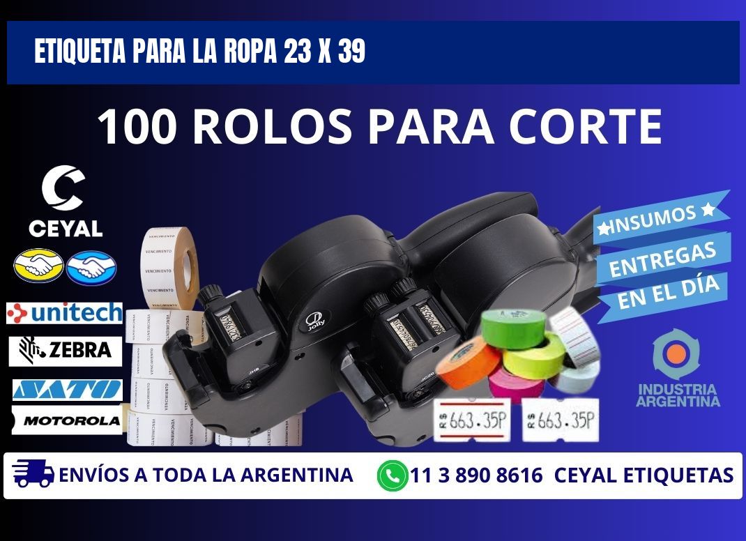 ETIQUETA PARA LA ROPA 23 x 39