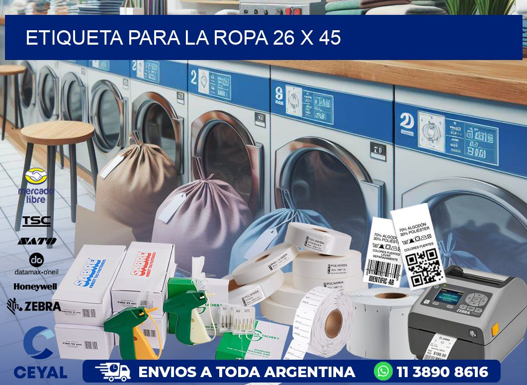 ETIQUETA PARA LA ROPA 26 x 45