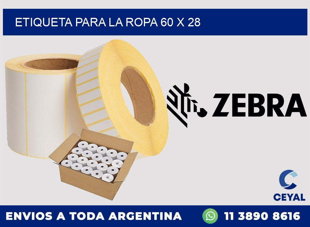 ETIQUETA PARA LA ROPA 60 x 28