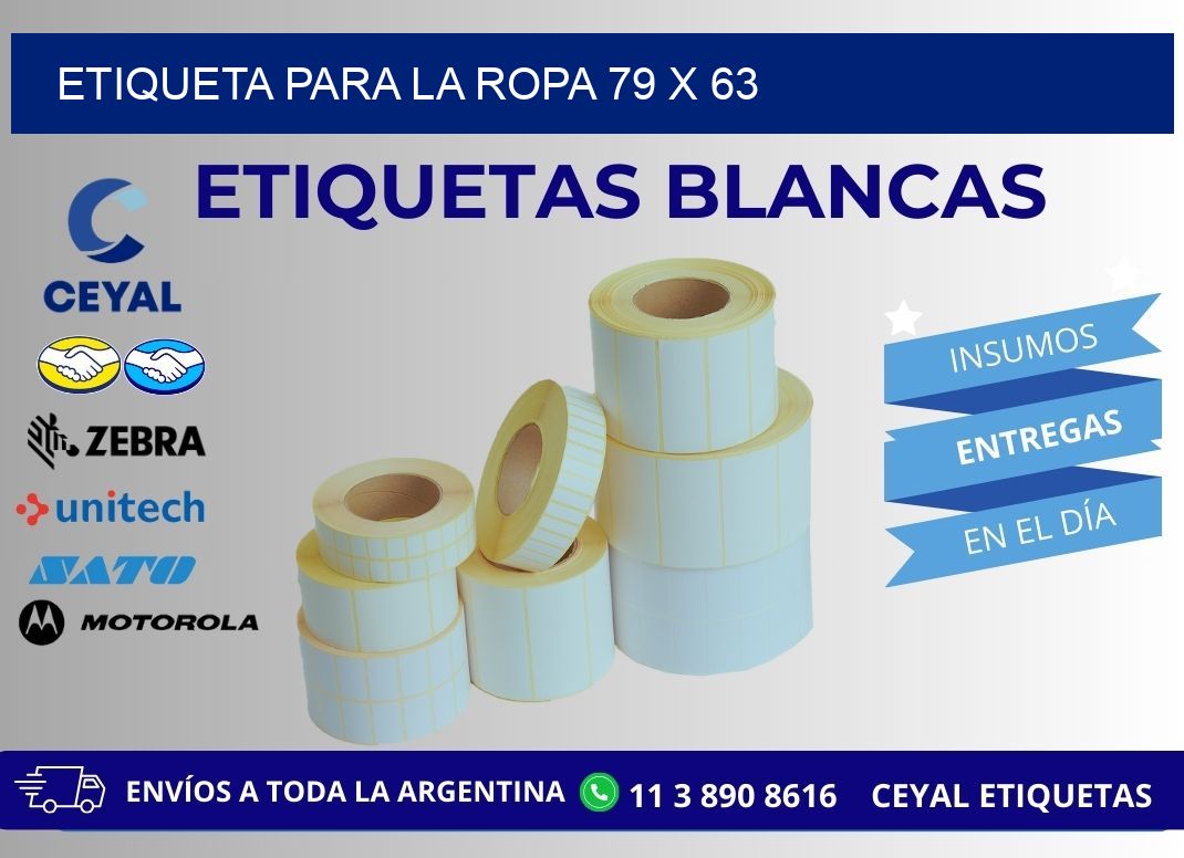 ETIQUETA PARA LA ROPA 79 x 63