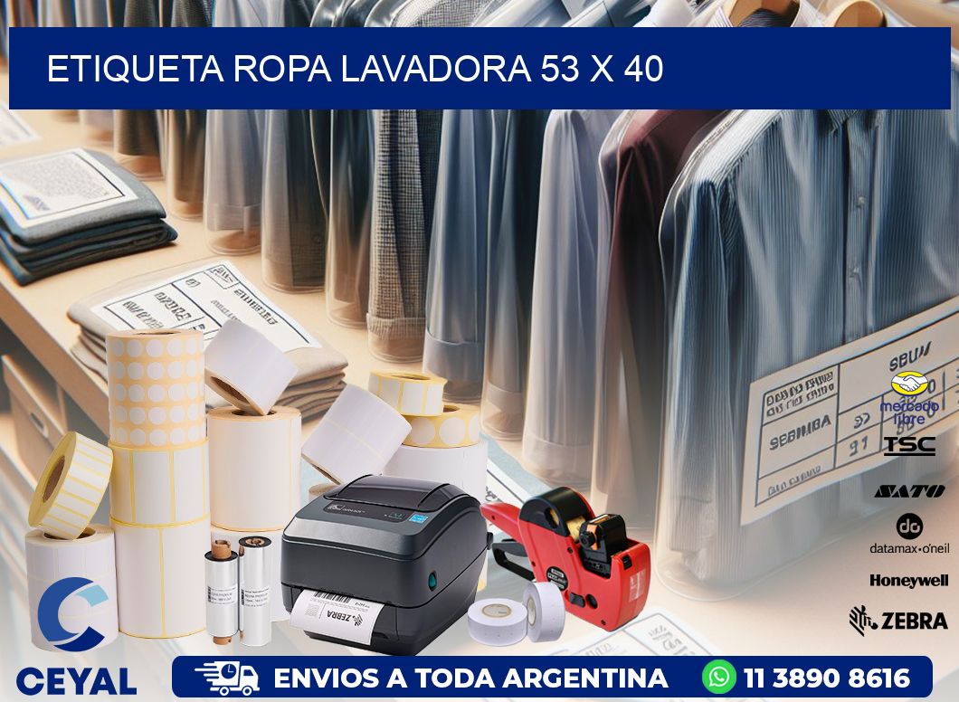 ETIQUETA ROPA LAVADORA 53 x 40