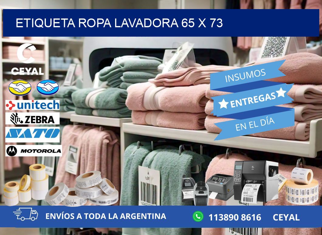 ETIQUETA ROPA LAVADORA 65 x 73