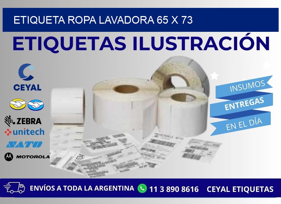 ETIQUETA ROPA LAVADORA 65 x 73