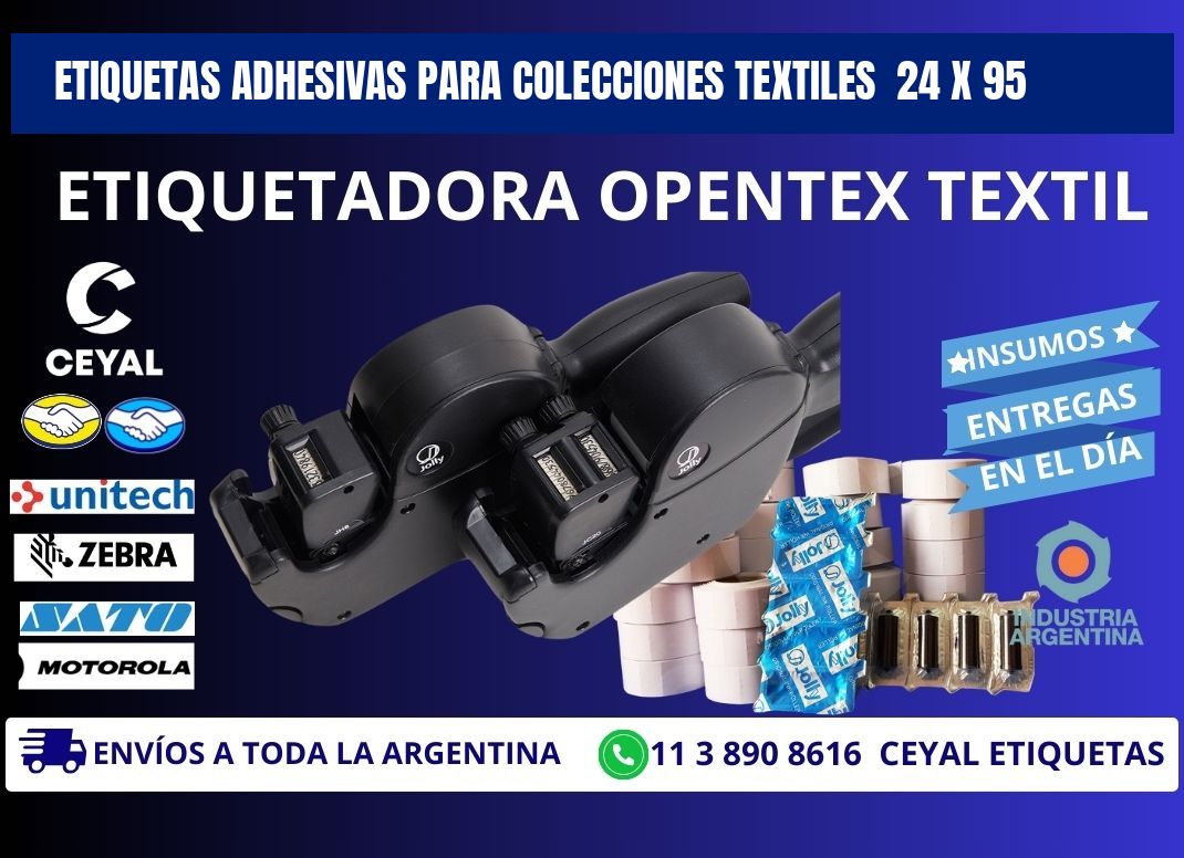 ETIQUETAS ADHESIVAS PARA COLECCIONES TEXTILES 24 x 95