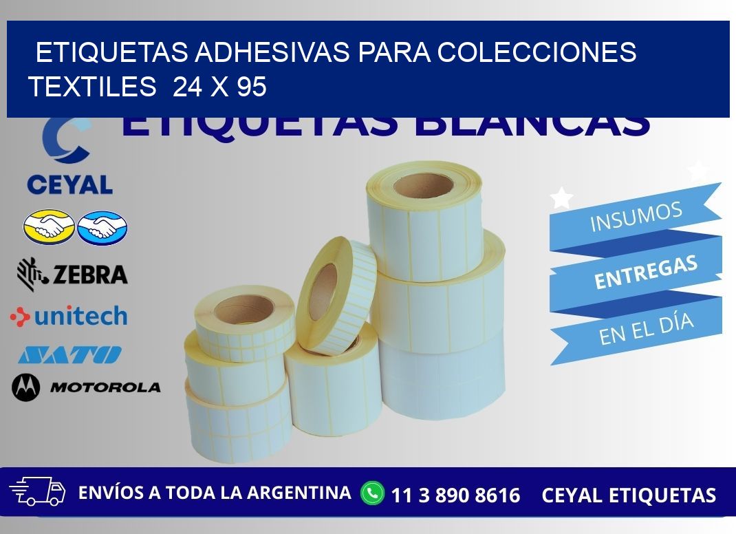 ETIQUETAS ADHESIVAS PARA COLECCIONES TEXTILES  24 x 95