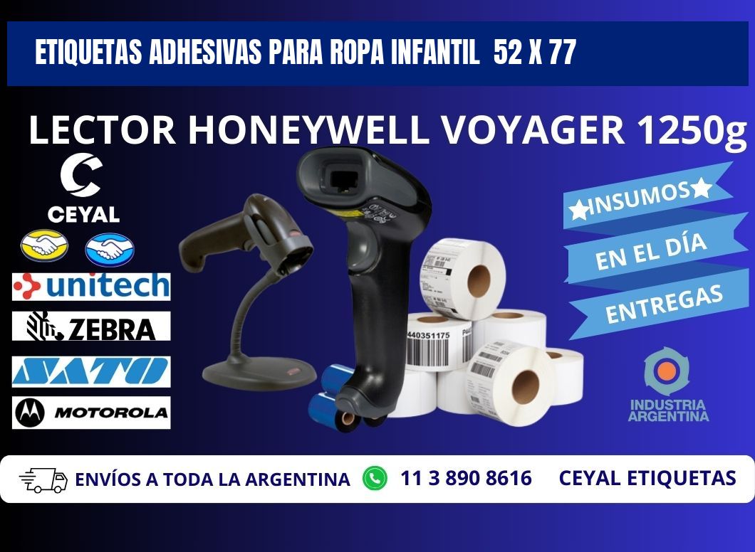 ETIQUETAS ADHESIVAS PARA ROPA INFANTIL 52 x 77