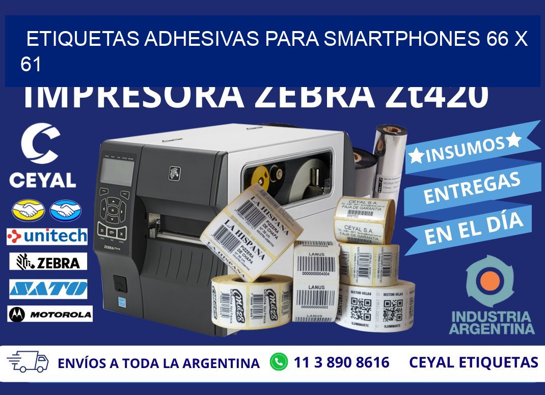 ETIQUETAS ADHESIVAS PARA SMARTPHONES 66 x 61