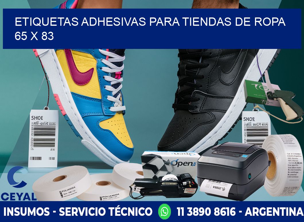 ETIQUETAS ADHESIVAS PARA TIENDAS DE ROPA 65 x 83