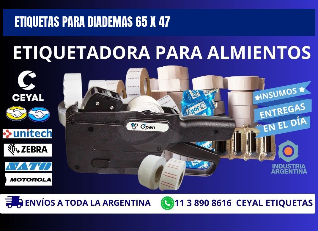 ETIQUETAS PARA DIADEMAS 65 x 47