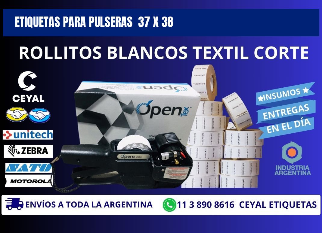 ETIQUETAS PARA PULSERAS 37 x 38
