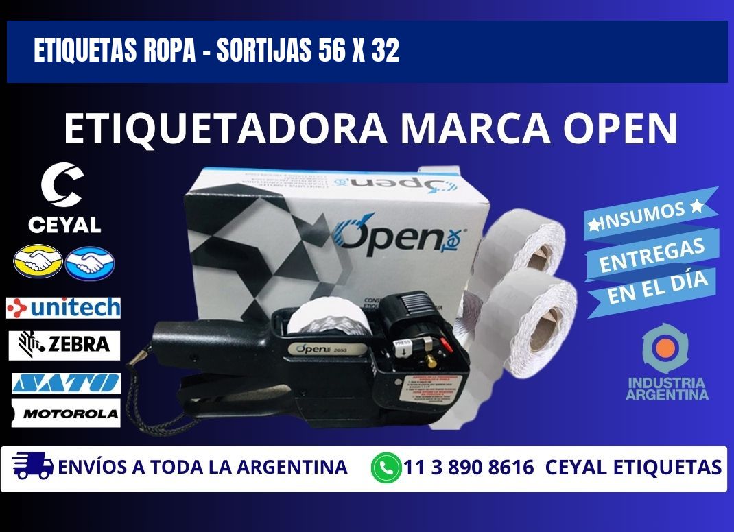ETIQUETAS ROPA - SORTIJAS 56 x 32