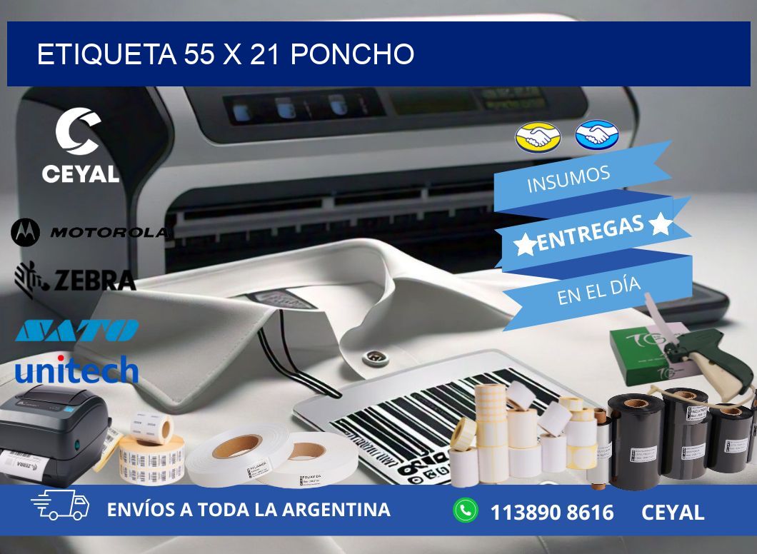 Etiqueta 55 x 21 poncho