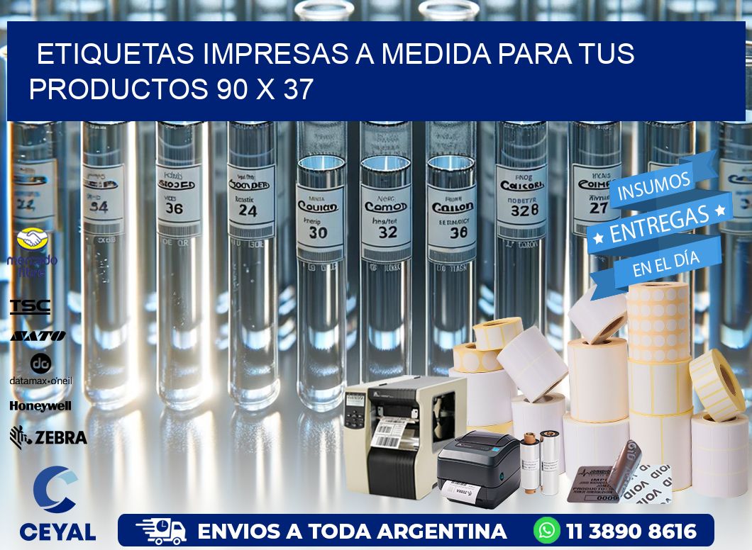 Etiquetas Impresas a Medida para tus Productos 90 x 37