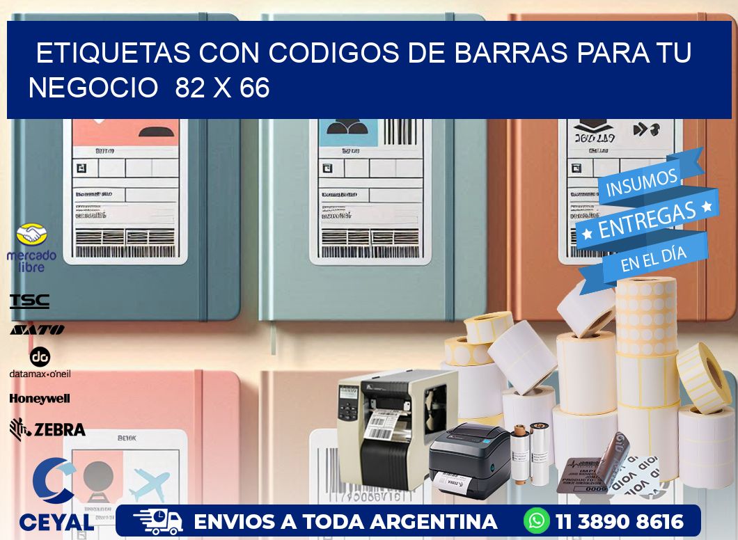 Etiquetas con Codigos de Barras para tu Negocio 82 x 66