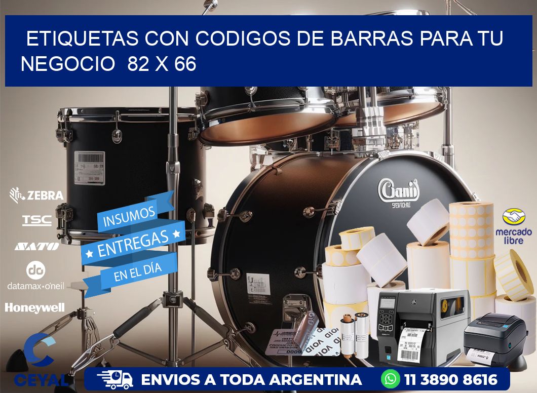 Etiquetas con Codigos de Barras para tu Negocio 82 x 66