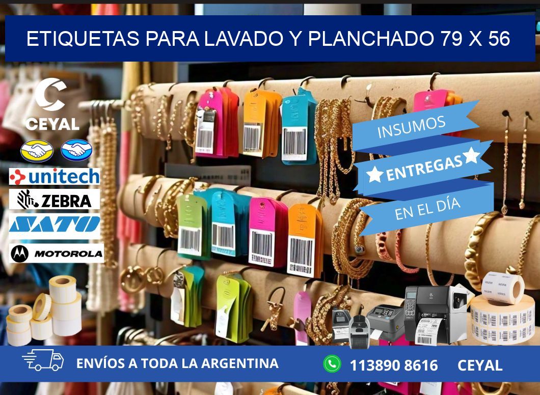 Etiquetas para Lavado y Planchado 79 x 56